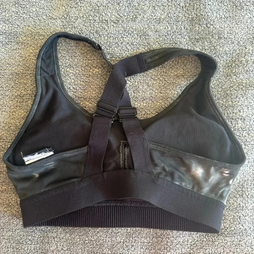 adidas Women's Don't Rest Parley Sports Bra Black Marble - Picture 3 of 3